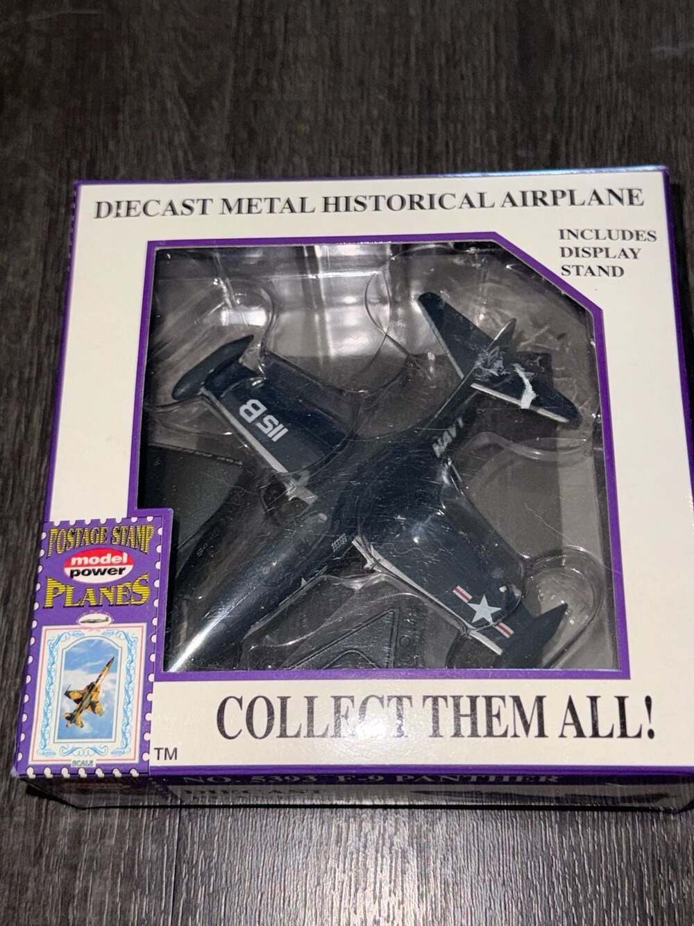 Model Power Postage Stamp Planes Grumman F-9 Panther No. 5393 Diecast Metal Airp